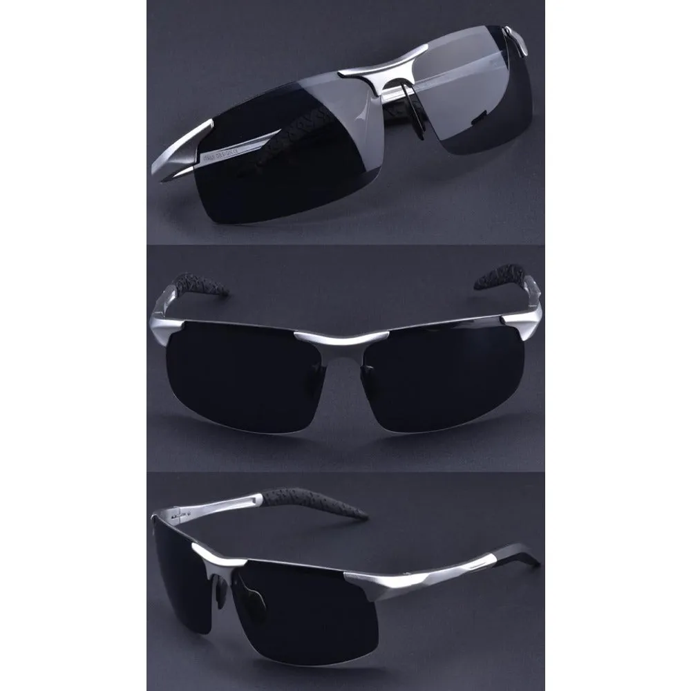 Aluminum-Magnesium Polarized Sports Driving Sunglasses A8177