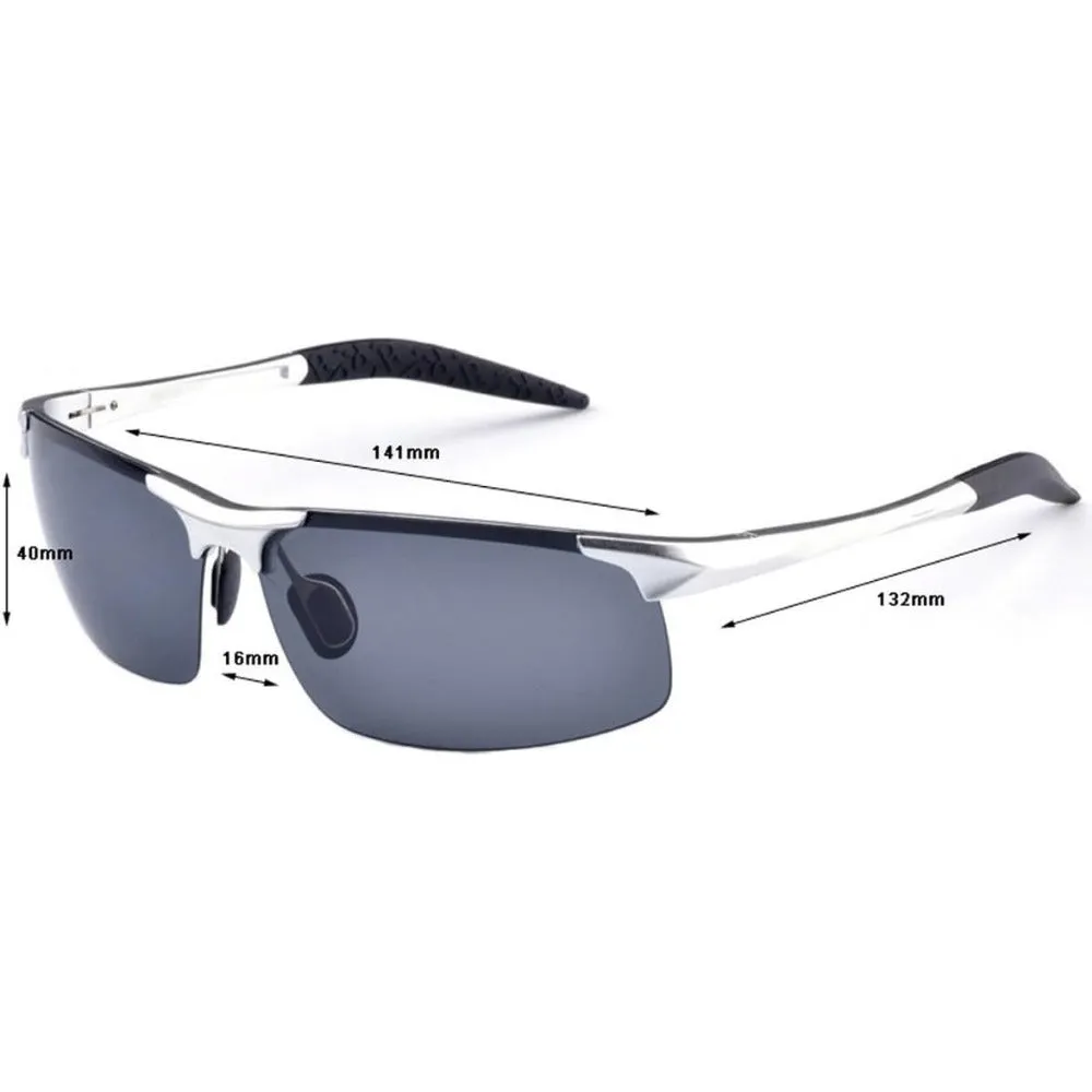 Aluminum-Magnesium Polarized Sports Driving Sunglasses A8177