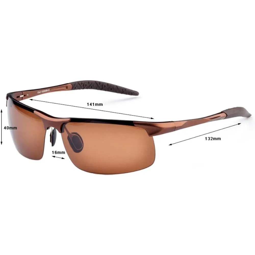 Aluminum-Magnesium Polarized Sports Driving Sunglasses A8177