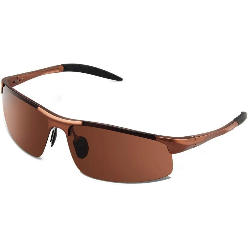 Aluminum-Magnesium Polarized Sports Driving Sunglasses A8177