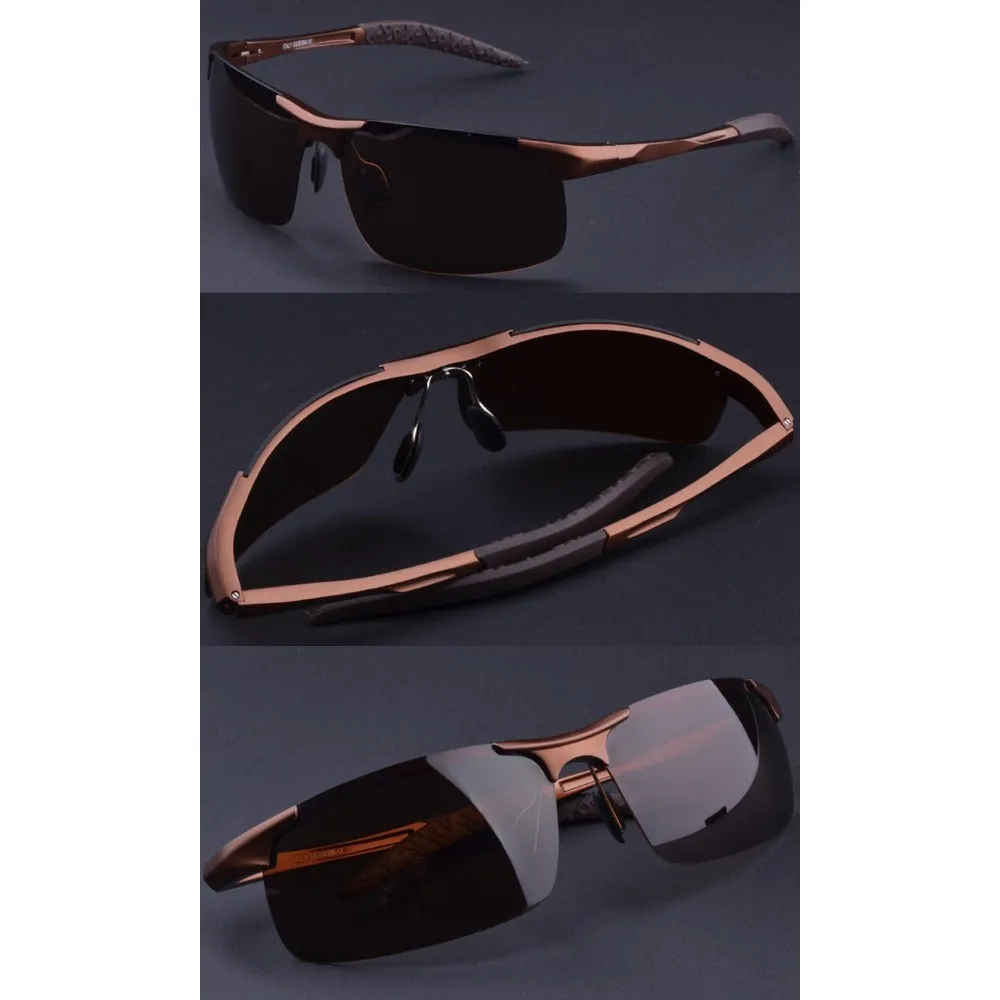 Aluminum-Magnesium Polarized Sports Driving Sunglasses A8177