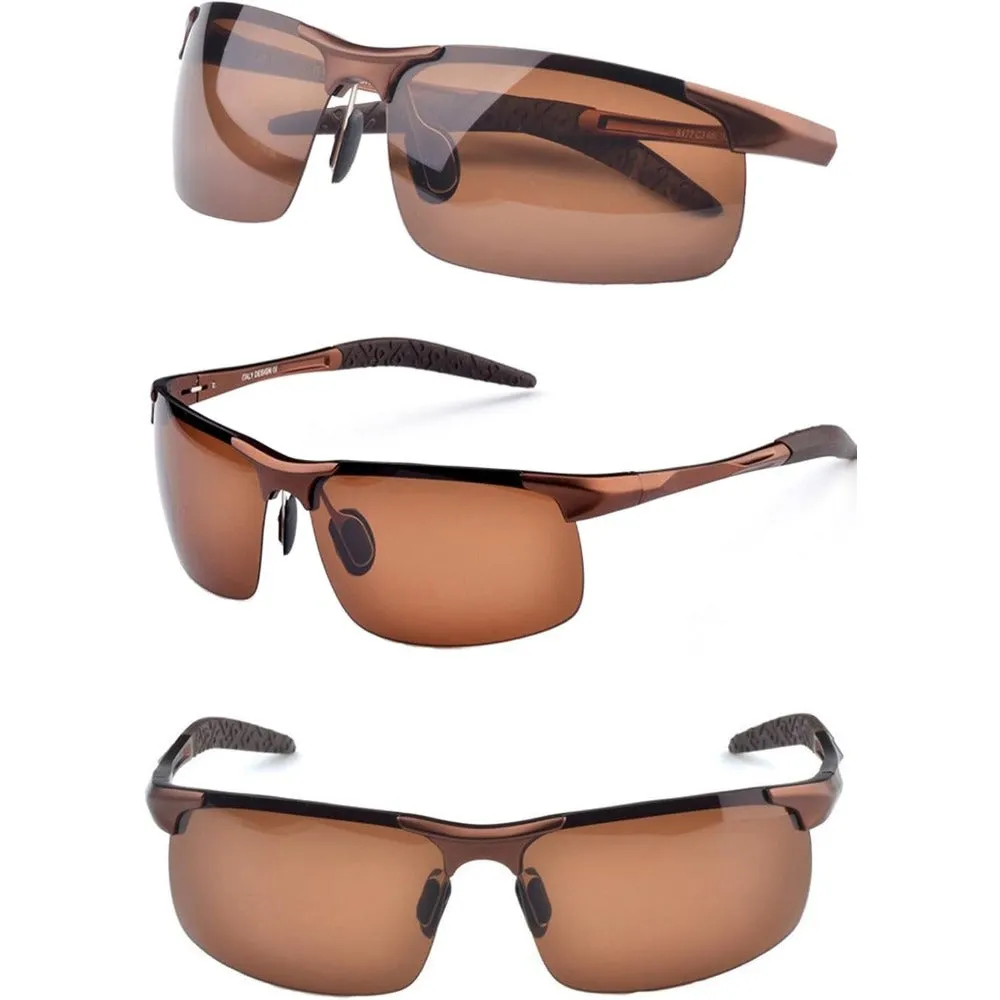 Aluminum-Magnesium Polarized Sports Driving Sunglasses A8177