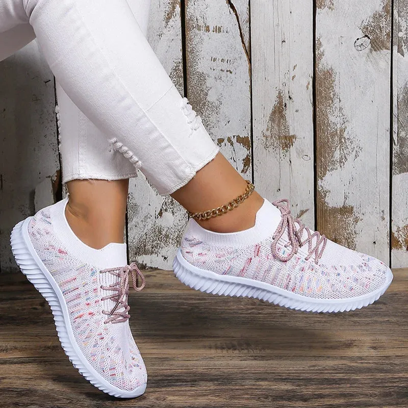 AMOZAE- - Colorful Knitting Sneakers