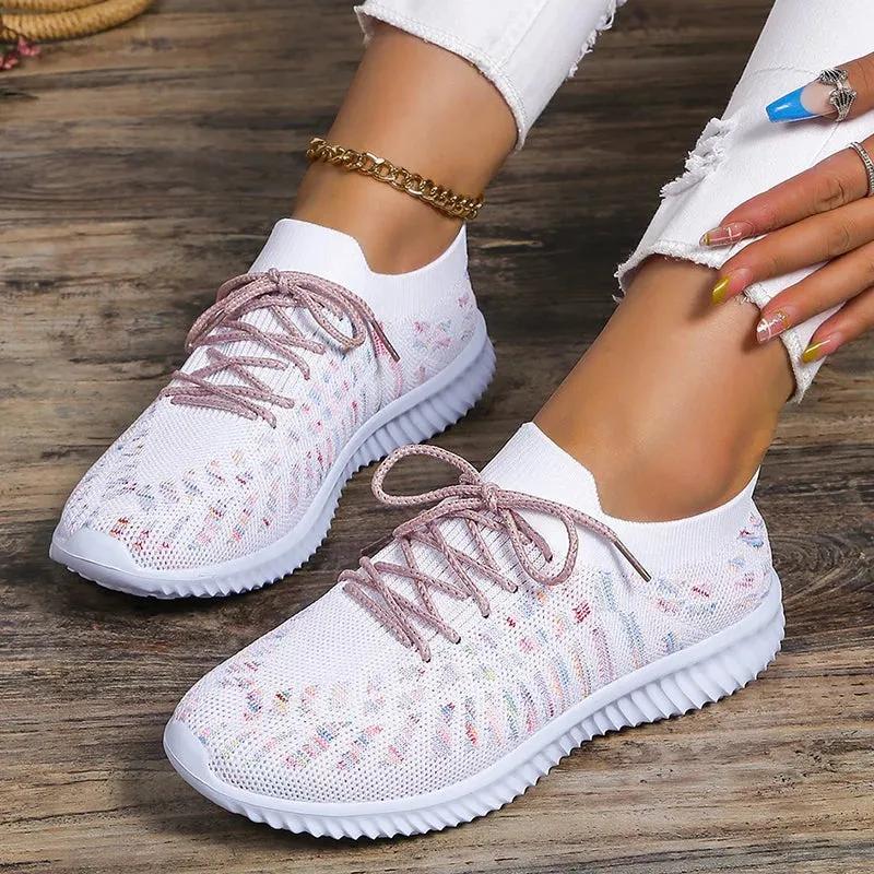 AMOZAE- - Colorful Knitting Sneakers