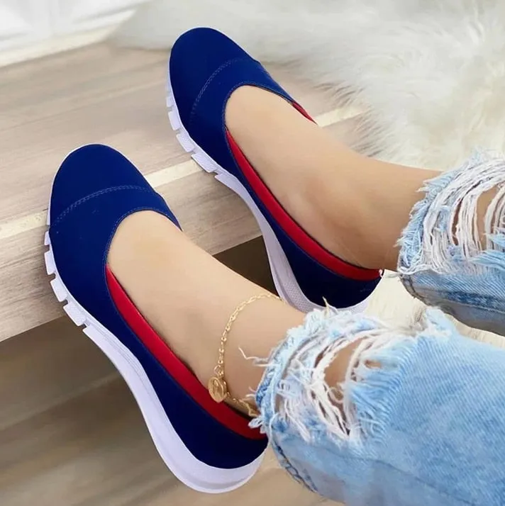 Amozae Ladies Handmade Solid Color Women Shoes Classic Casual  Flat Heel Shoes Comfortable Non-slip Fashion Zapatos De Mujer Sneakers