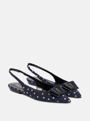 Anaïs polka-dot slingback ballet flats