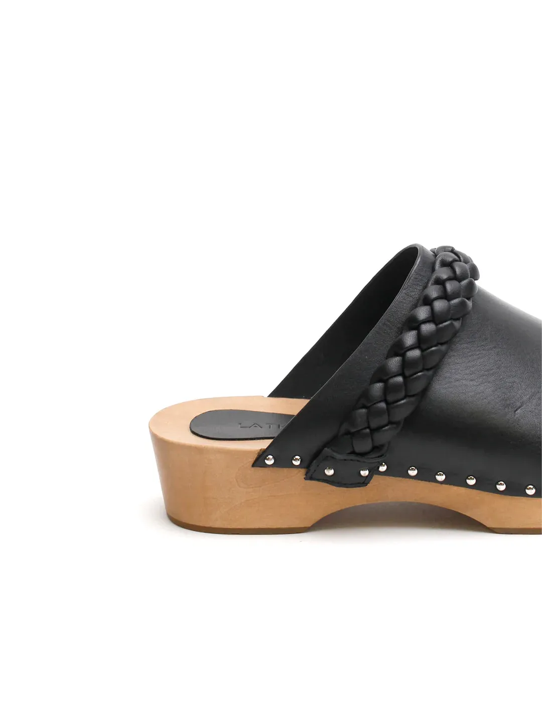 Anika Wooden Clog | Black | LAST SIZE