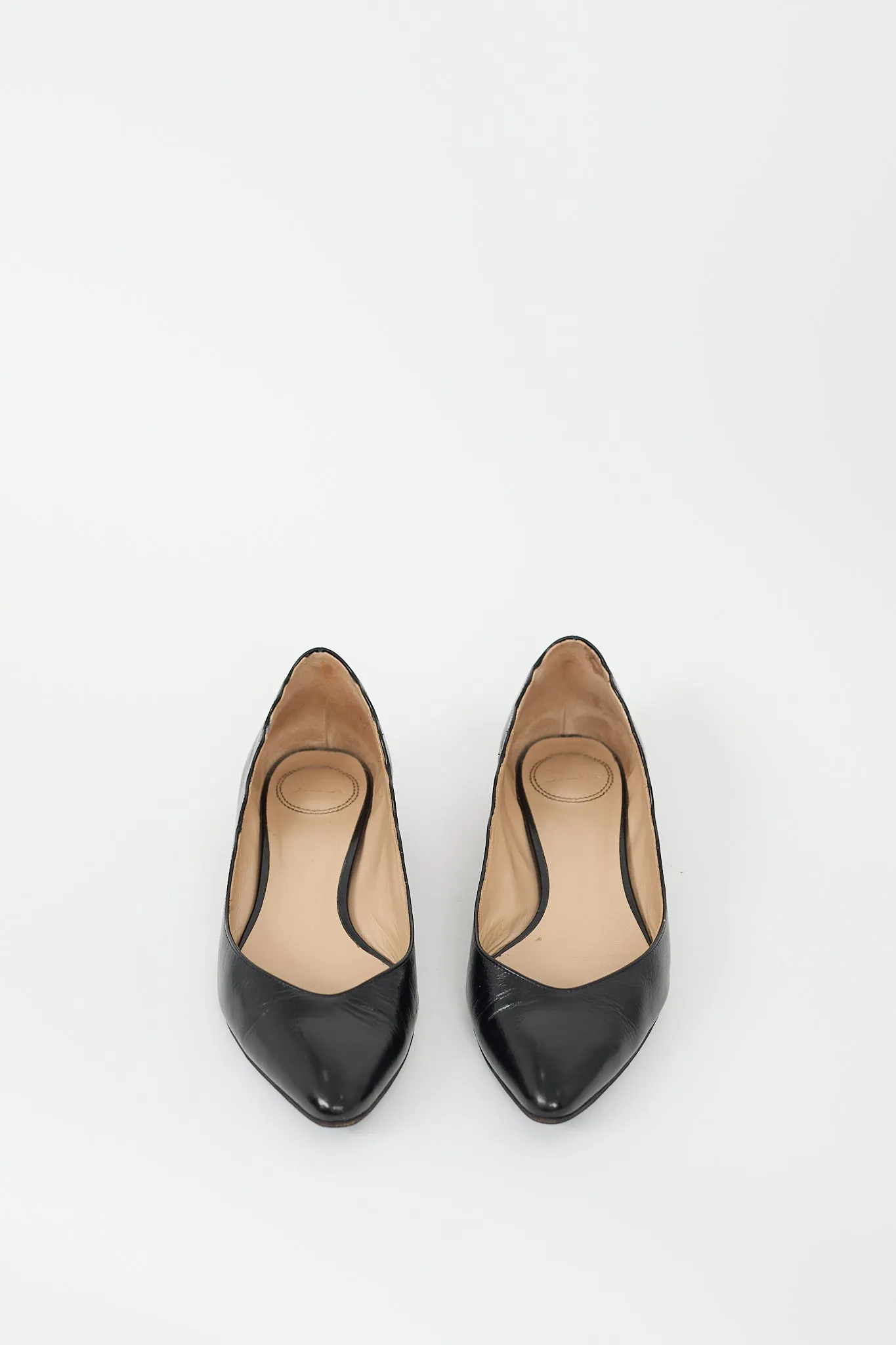 Black Patent Pointed Toe Ballet Flat