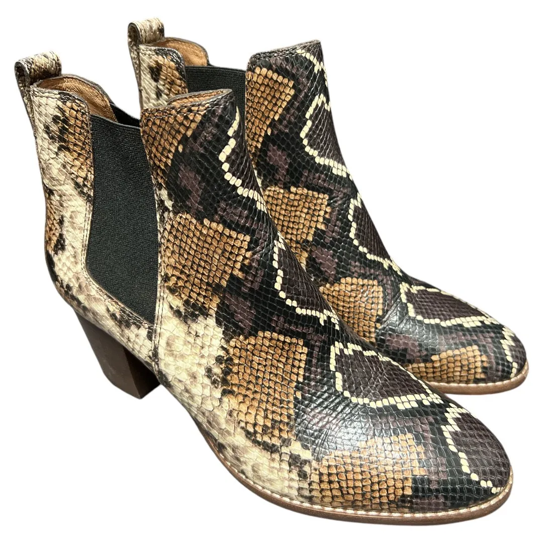 Boots Ankle Flats By Madewell In Snakeskin Print, Size: 11