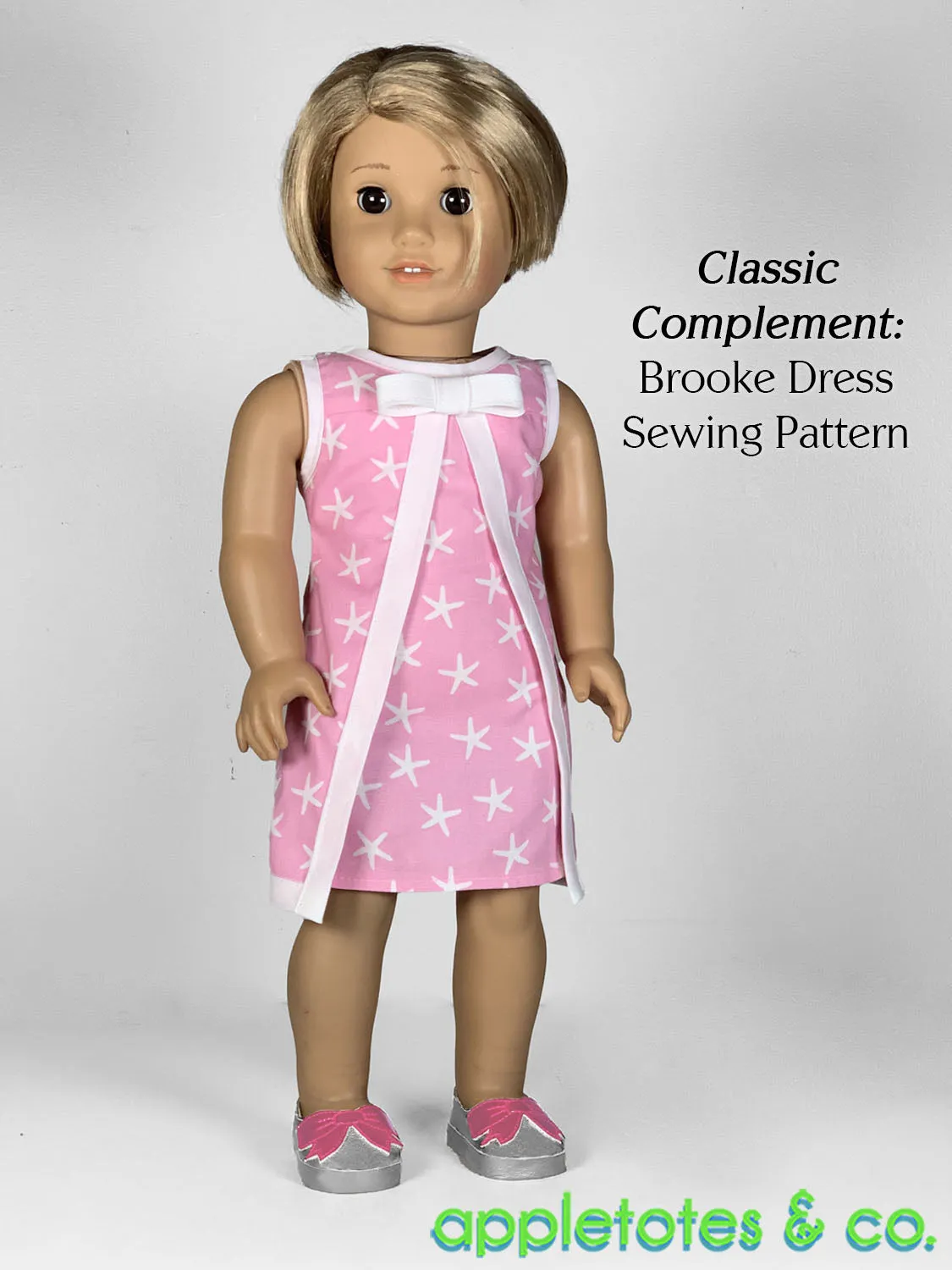 Bow Flats ITH Embroidery Pattern for 18 Inch Dolls