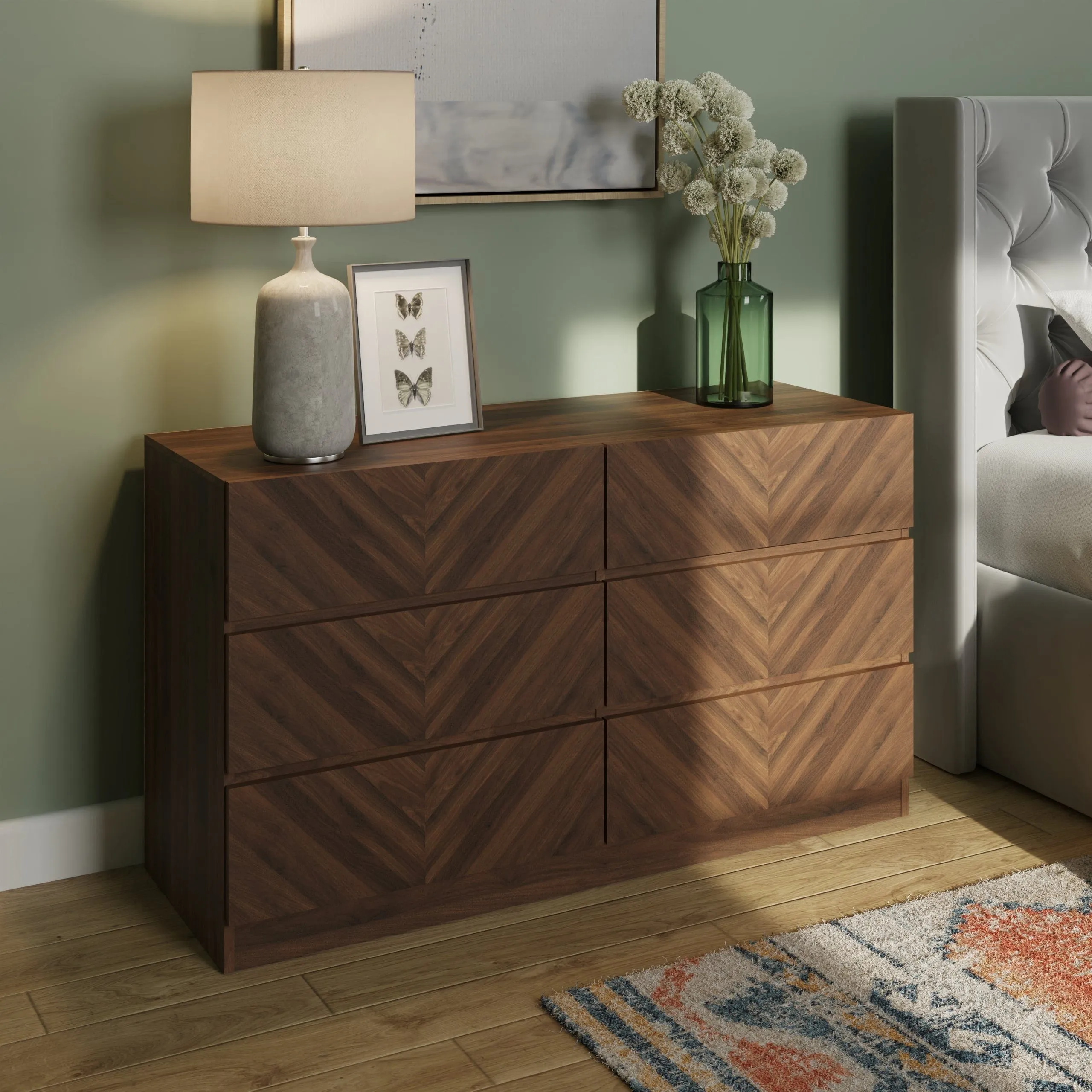 Catania 3 3 Drawer Chest Royal Walnut