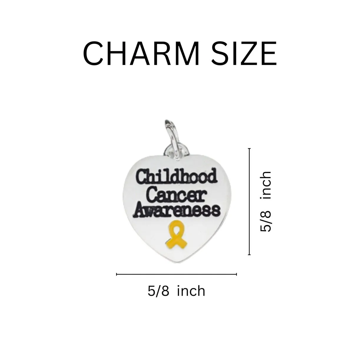 Childhood Cancer Awareness Heart Hanging Charms