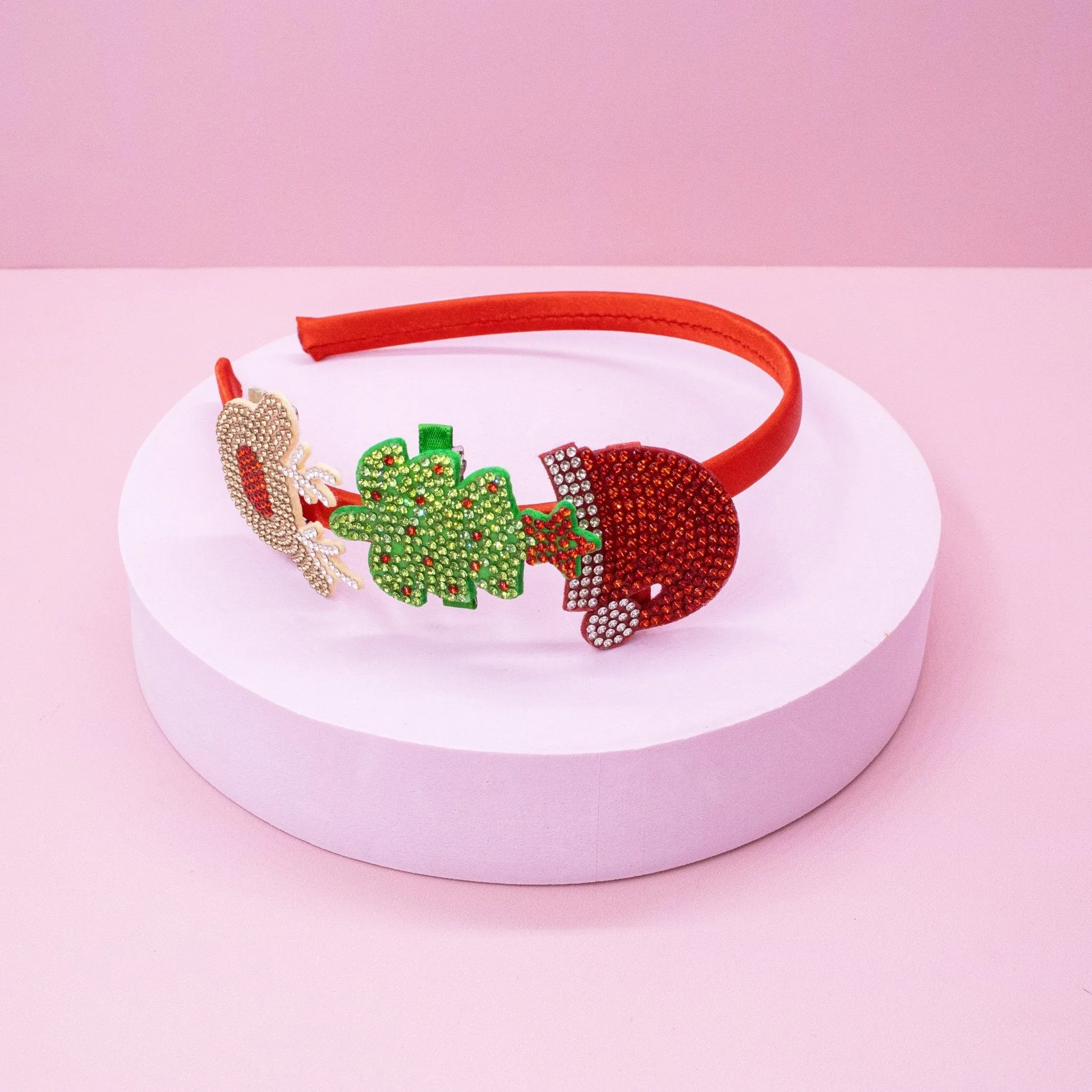 Christmas Charm Headband and Hair Clips - Interchangeable Hairband