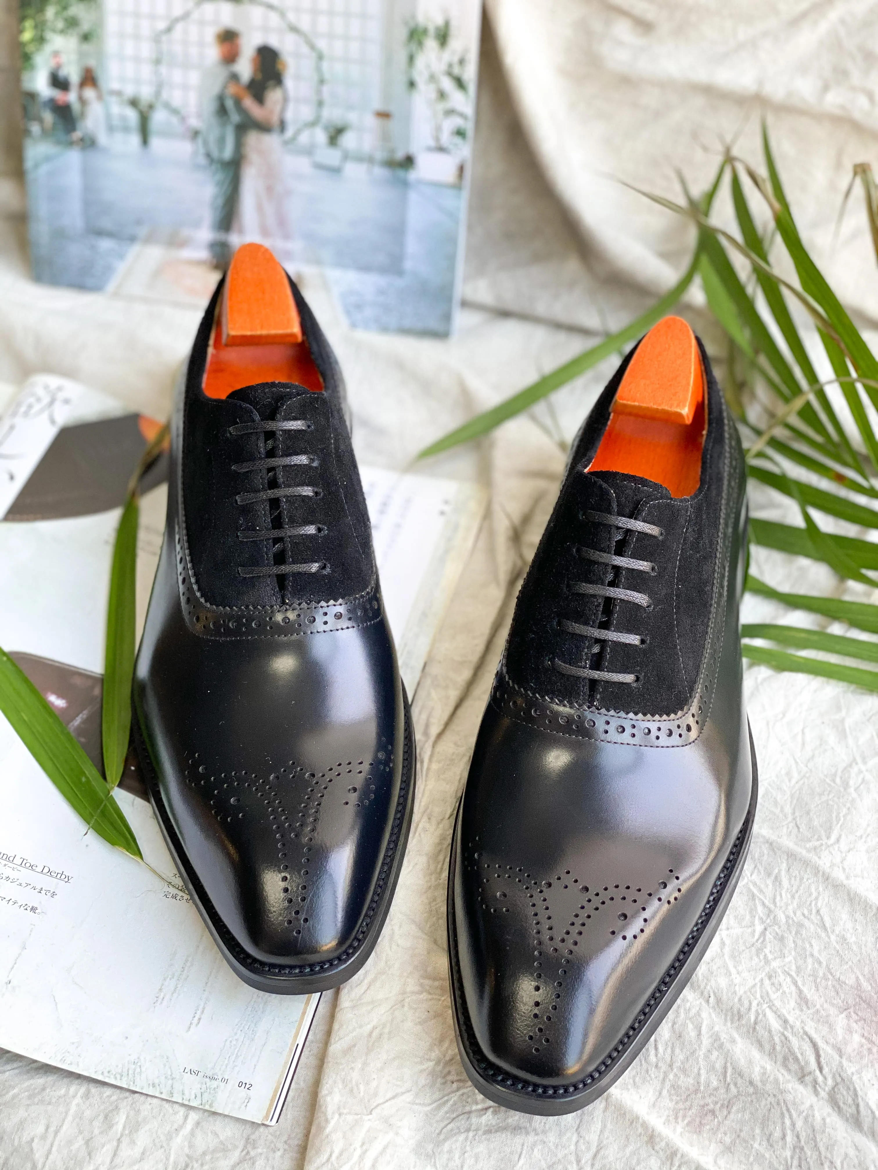 Classic Black Brogue Oxford Shoes