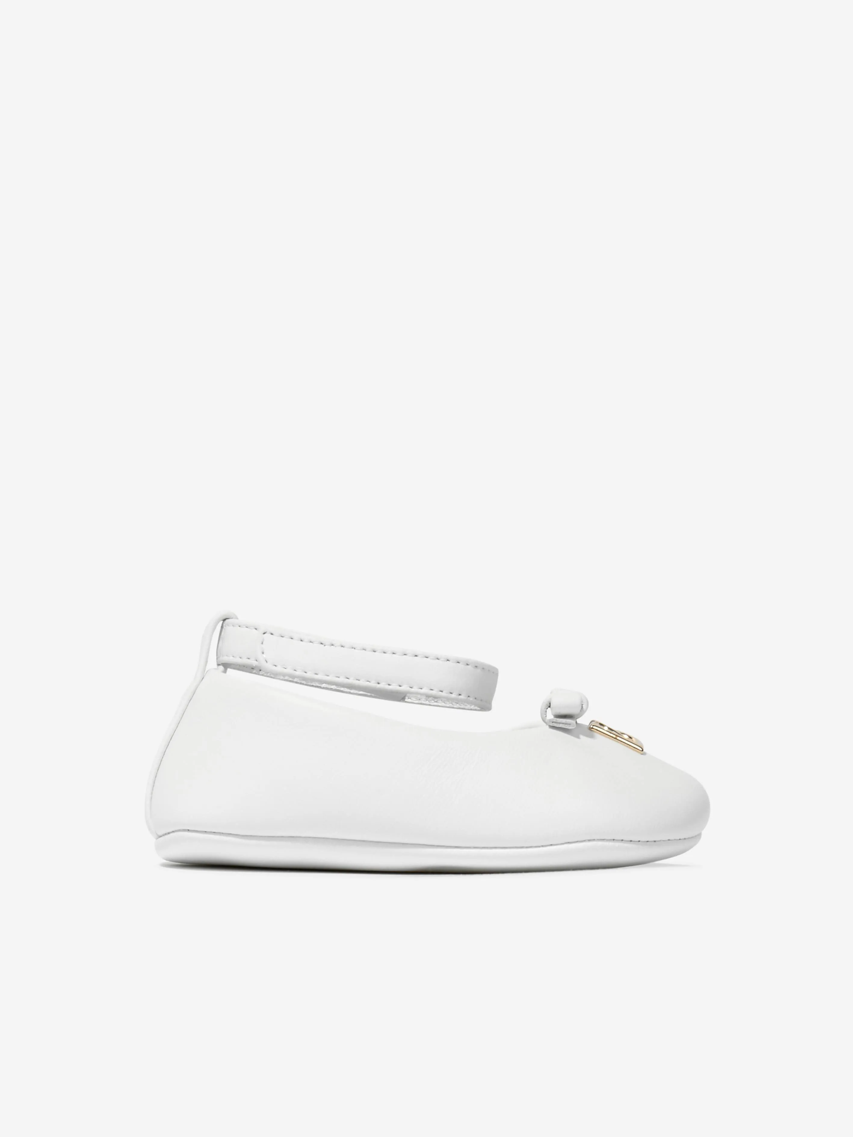 Dolce & Gabbana Baby Girls Leather Pre-Walkers in White