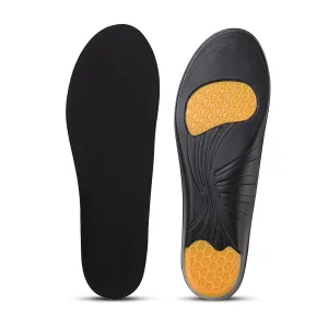 Dr Foot Stabilizing Support Insoles | Breathable Fabric for Dry Feet | Dual-Layer Foam Cushion Design | Maximum Comfort | Gel Forefoot | Heel for Impact Protection | - 1 Pair - (Small Size)