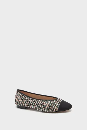 Embellished Tweed Nina Flats