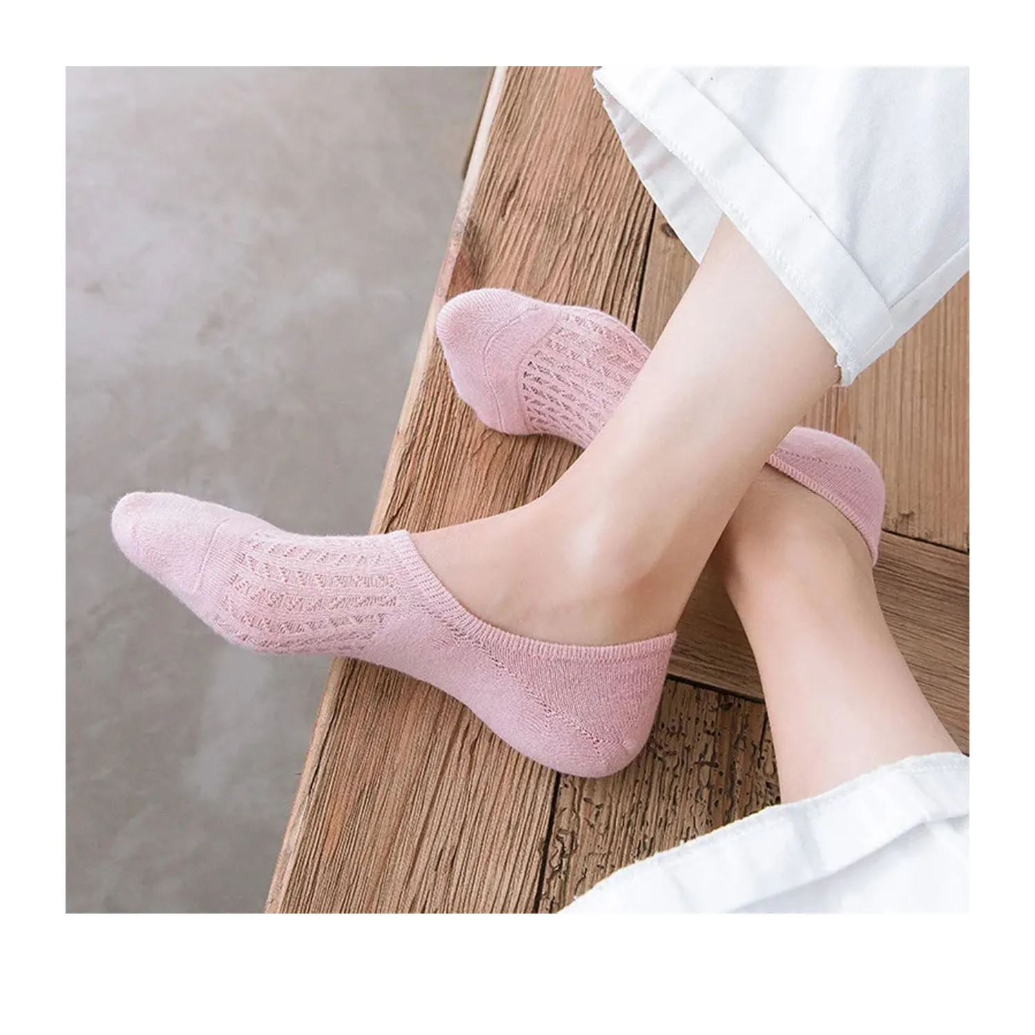 FLOOF Women's No Show Sock in Pink