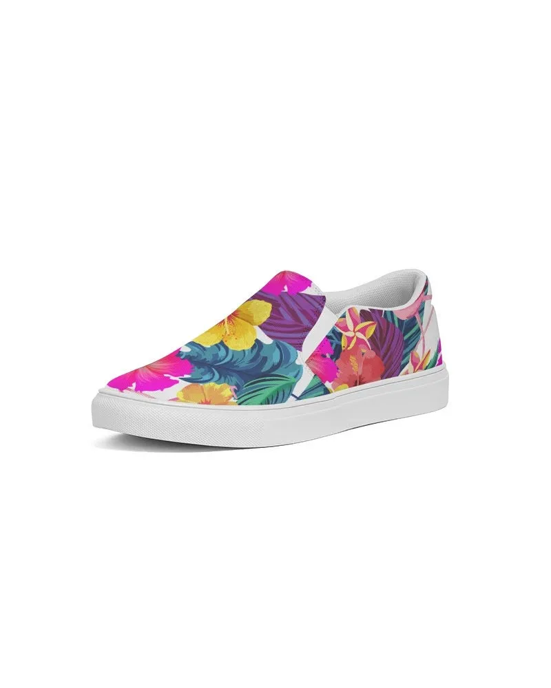 FLORAL FLAMINGOS CANVAS SHOES