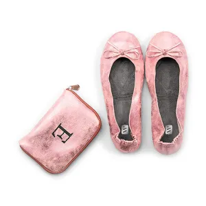 Foldable Flats Pocket Shoes - Pink Small