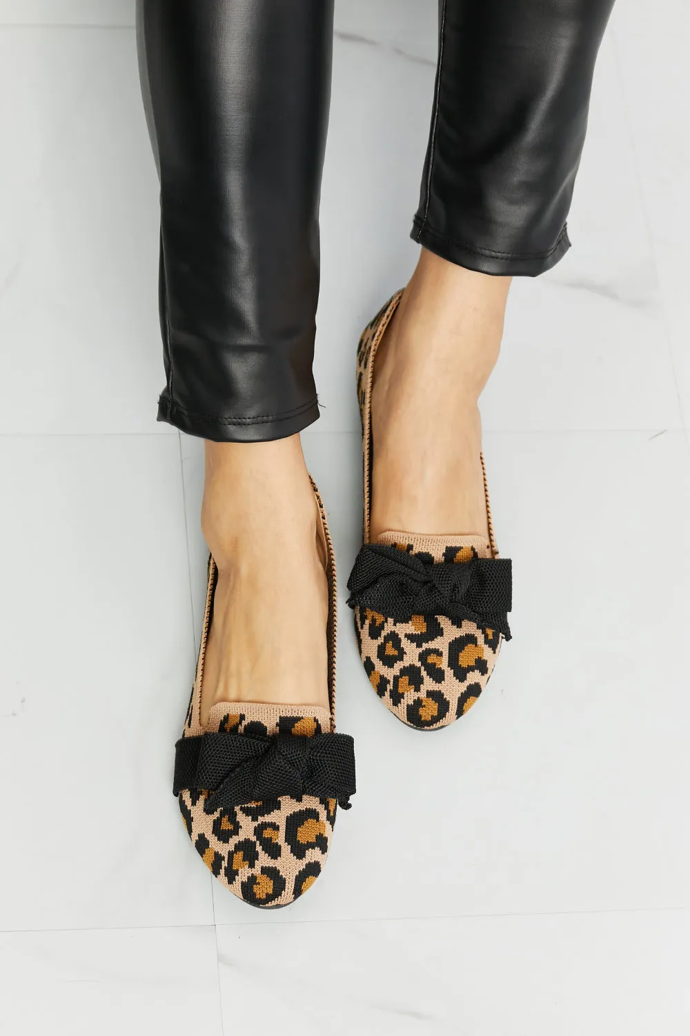 Forever Link Leopard Bow Detail Flats