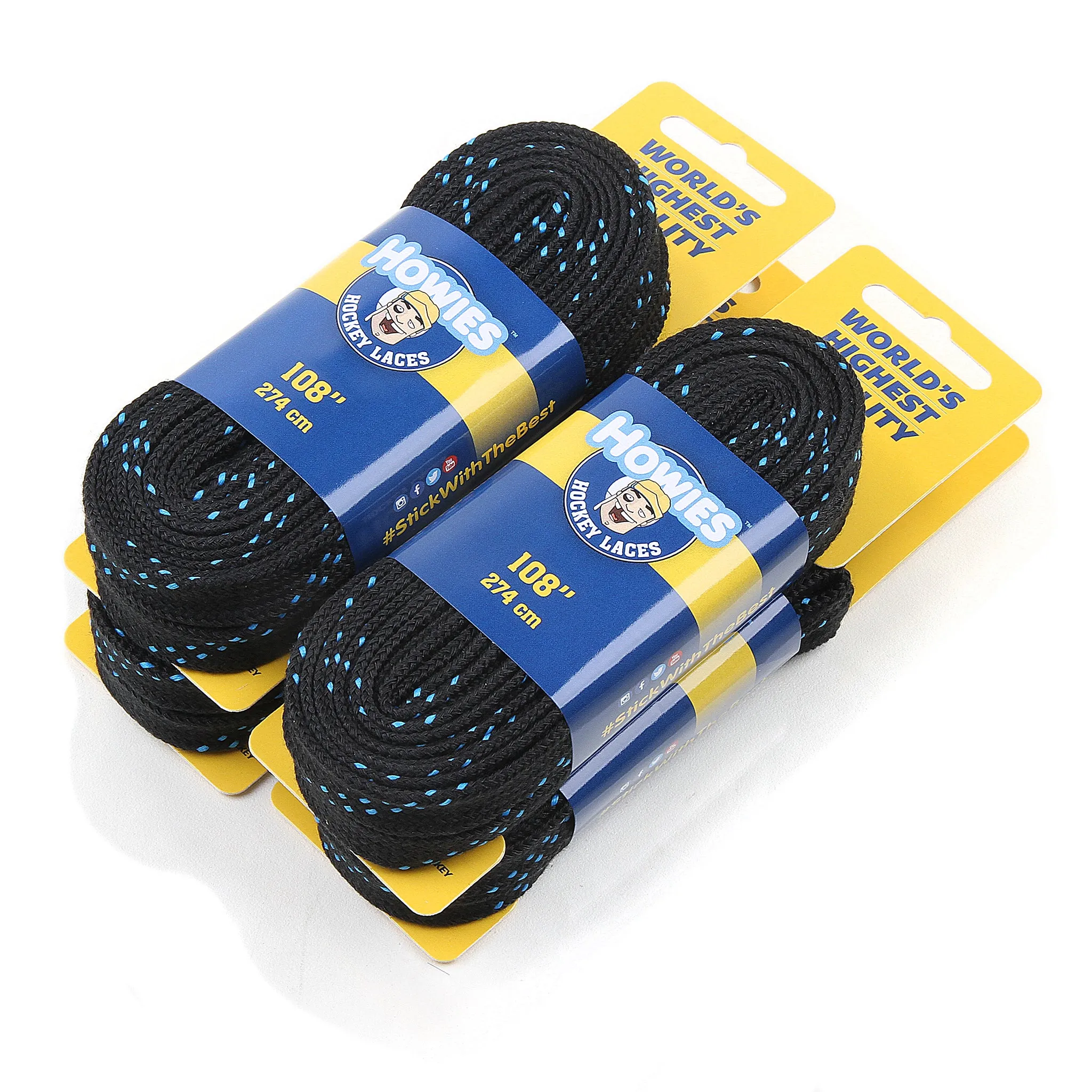 Howies Black Cloth Hockey Skate Laces