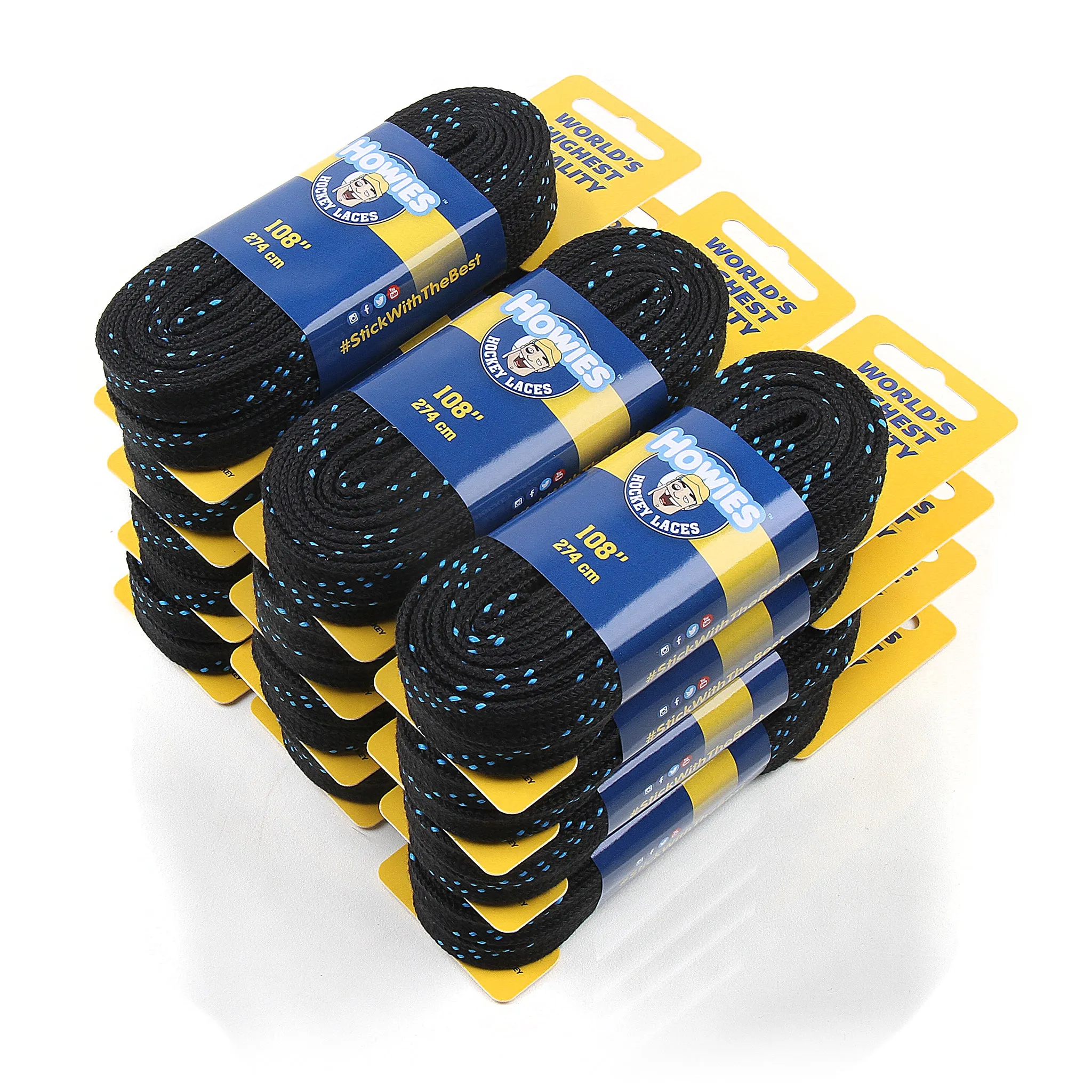 Howies Black Cloth Hockey Skate Laces