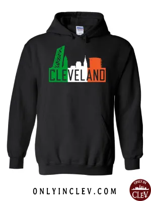 Irish Flats Skyline on Black Hoodie