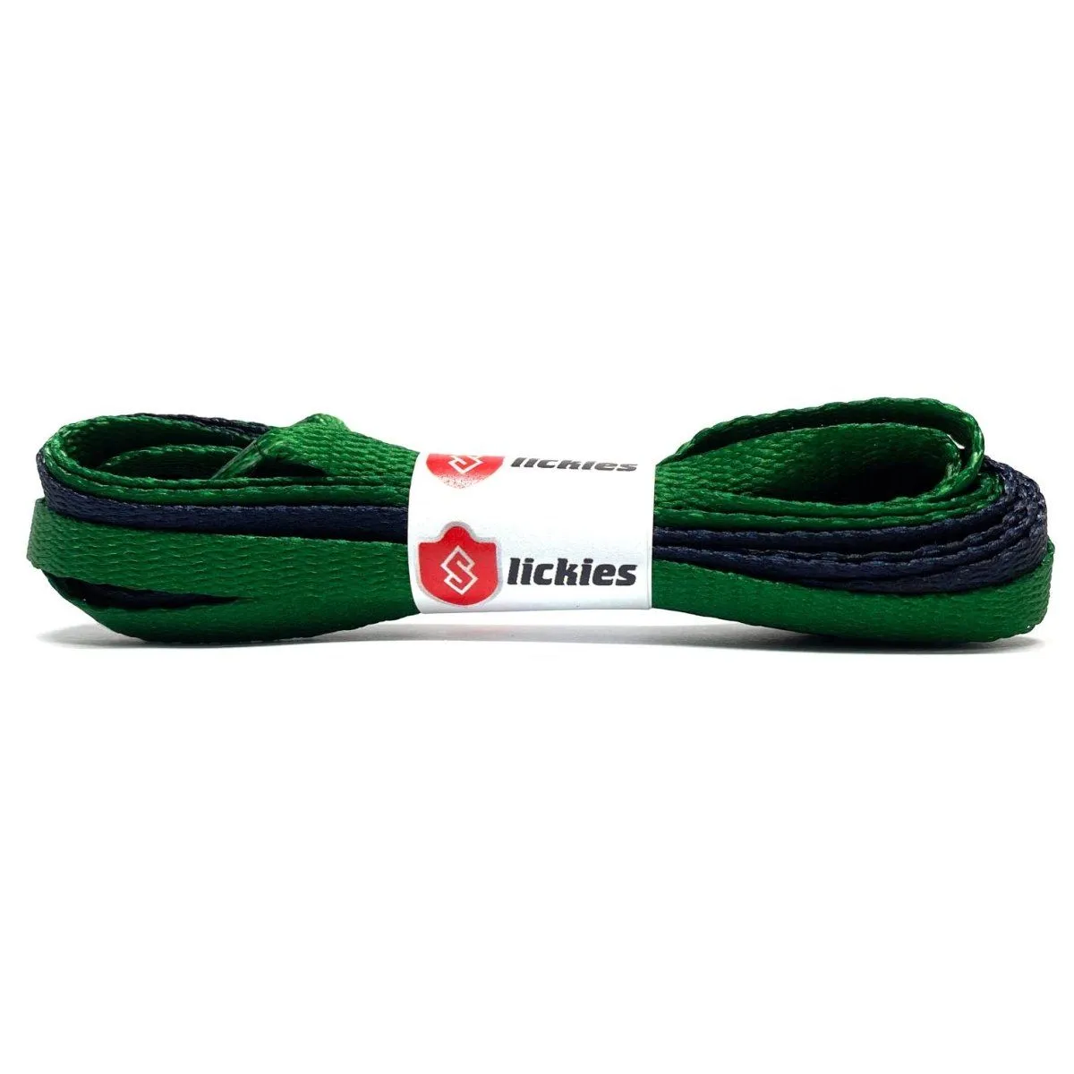 Jordan 1 Laces 2TONE Union Flat - Black With Pine Green Tips for Air Jordan 1 Pine Green