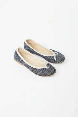 Kids Blue Zucca Canvas Flat