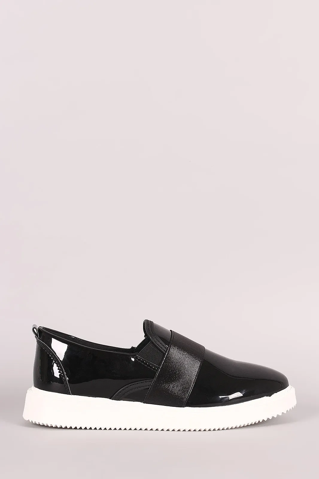 Liliana Patent Slip On Lug Sole Loafer Sneaker