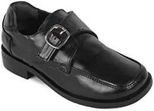 Love and Liberty Boys' Black Martin Buckle Flats - Size Big Kid 4.0