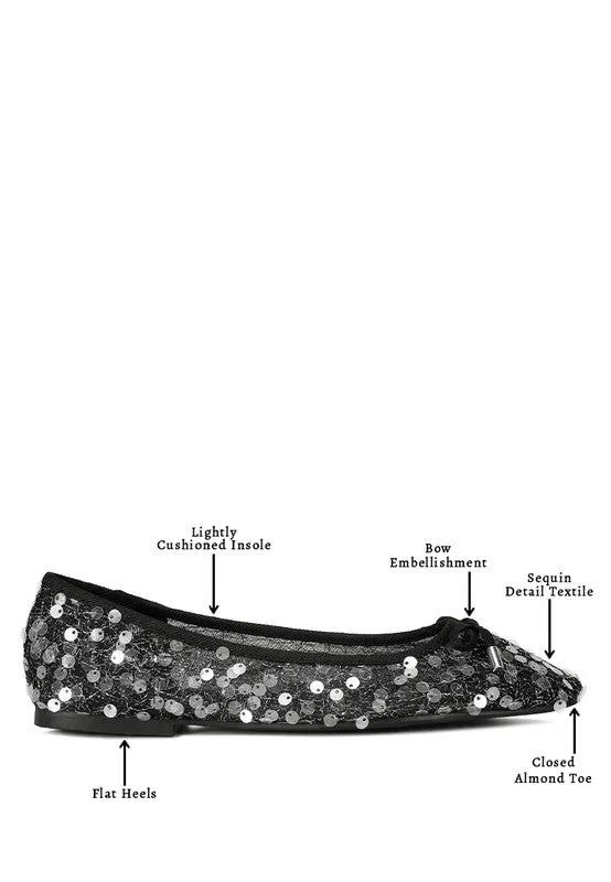 Lysander Sequin Embellished Sheer Ballet Flats