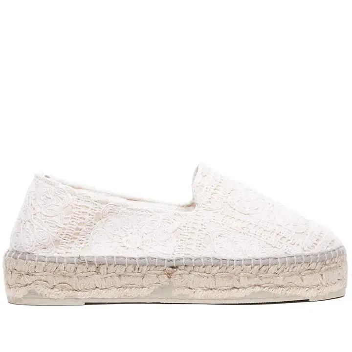 MANEBI COTTON CROCHET DOUBLE SOLE ESPADRILLES