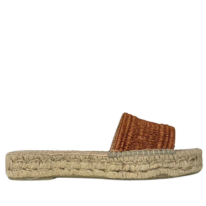 MANEBI RAFFIA STRIPES DOUBLE SOLE RAFFIA FLATS