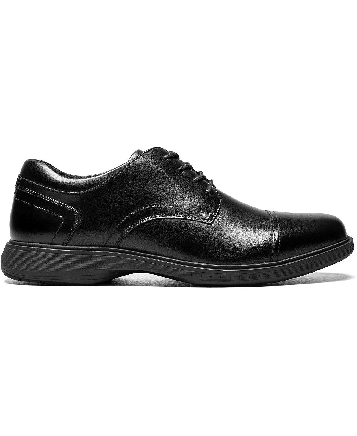 Men's Kore Pro Cap Toe Oxford Sneakers with Nunn Bush Non-Slip Comfort Technology, Black