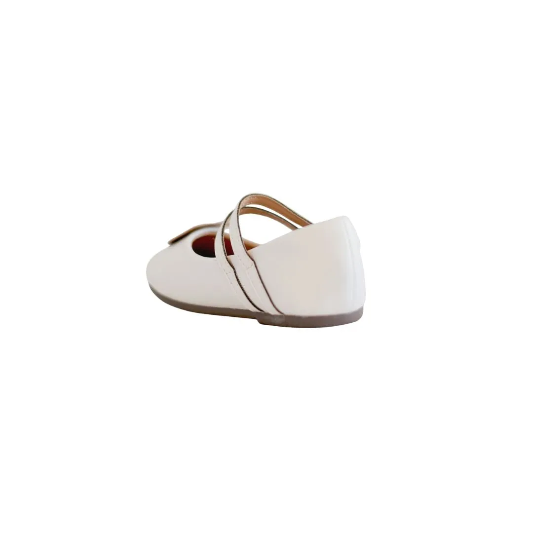 Mini Hana Ballerina Flats in White