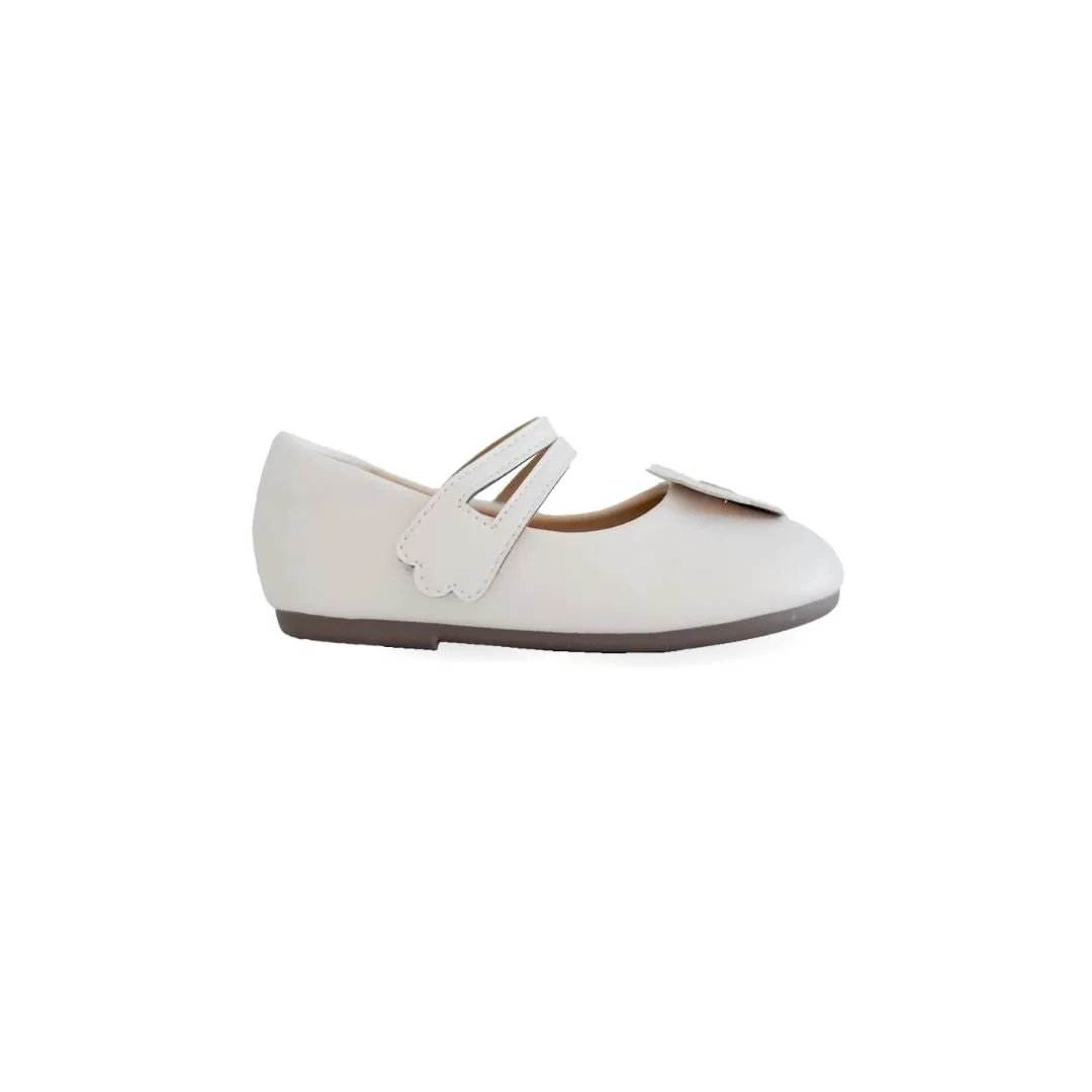 Mini Hana Ballerina Flats in White