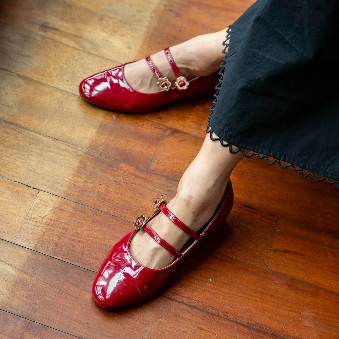 MJ in Hana Cherry Red Flats