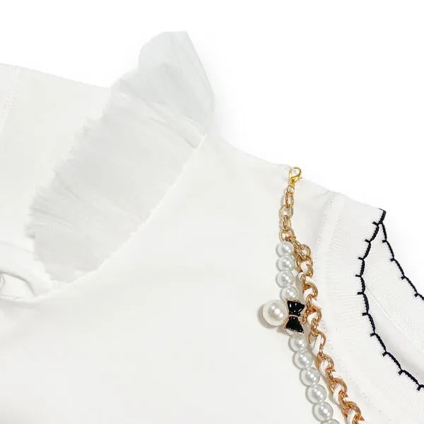 Necklace Tee - white