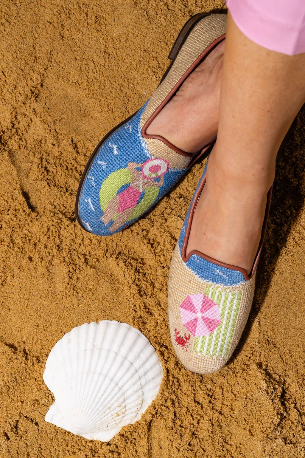 Needlepoint Loafer in Beach Day