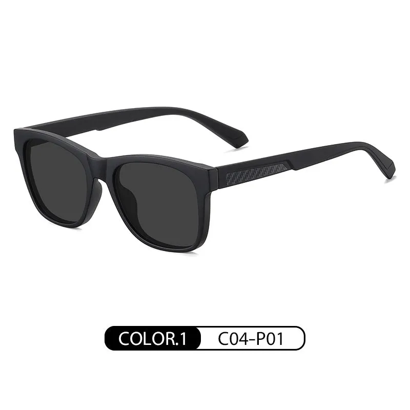 New polarized sunglasses for men, casual sports style sunglasses, ultra-light TR7517 temple carbon fiber sunglasses