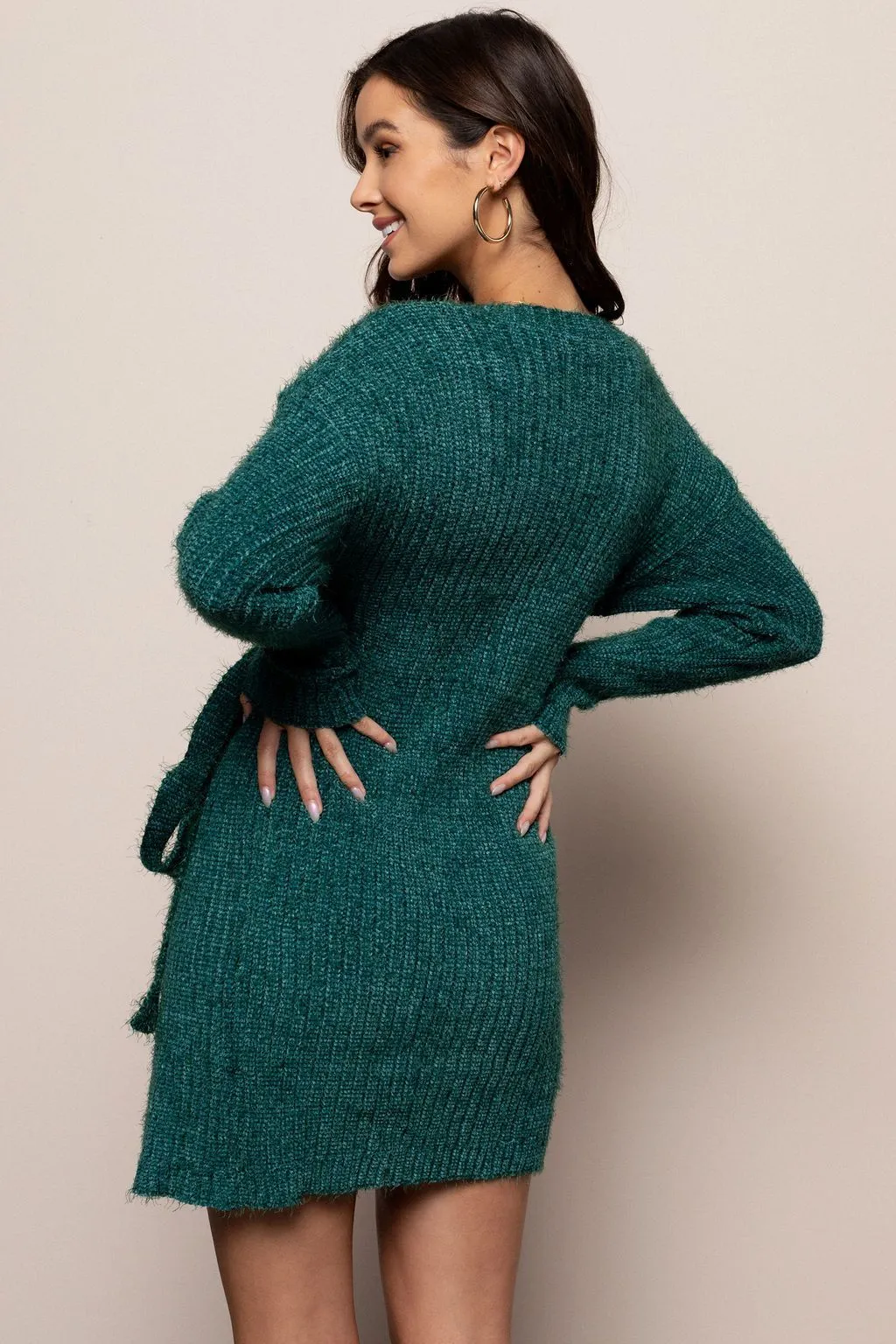 Night Skies Sweater Dress in Green