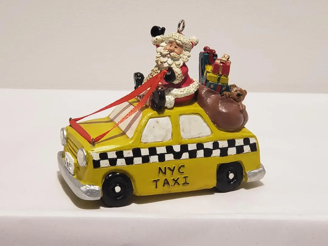 NYC Taxi Driving  Santa Christmas ornament!