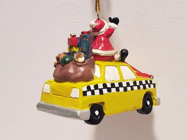 NYC Taxi Driving  Santa Christmas ornament!