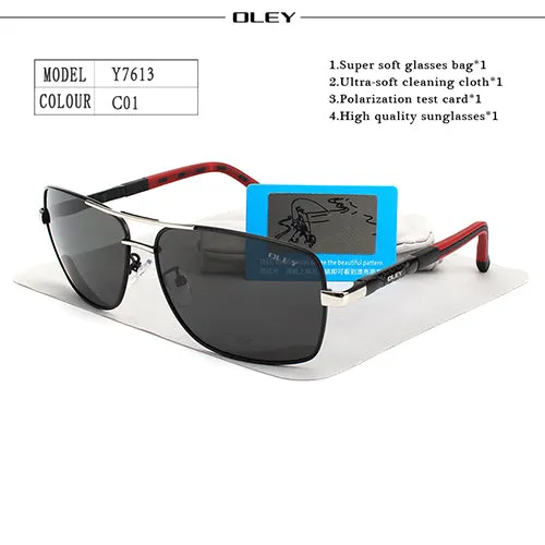 Oley Brand Y7613 Polarized Sunglasses Men Driving Uv400