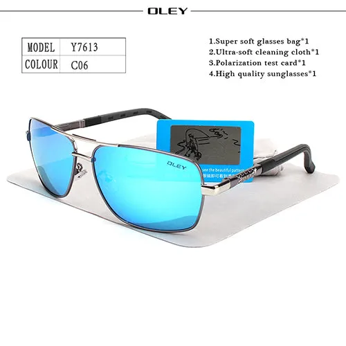 Oley Brand Y7613 Polarized Sunglasses Men Driving Uv400