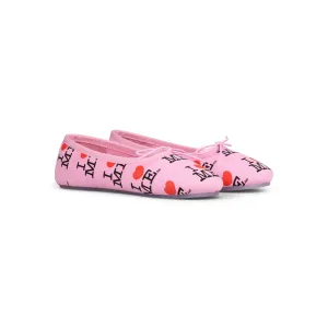 PINK I HEART ME MELODY FLATS