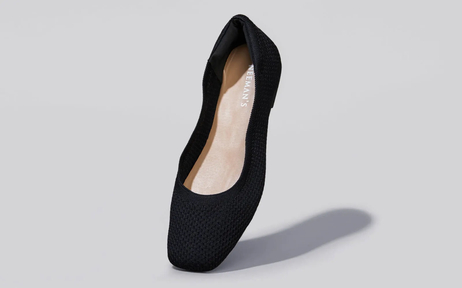 Plush Square Flats : Black