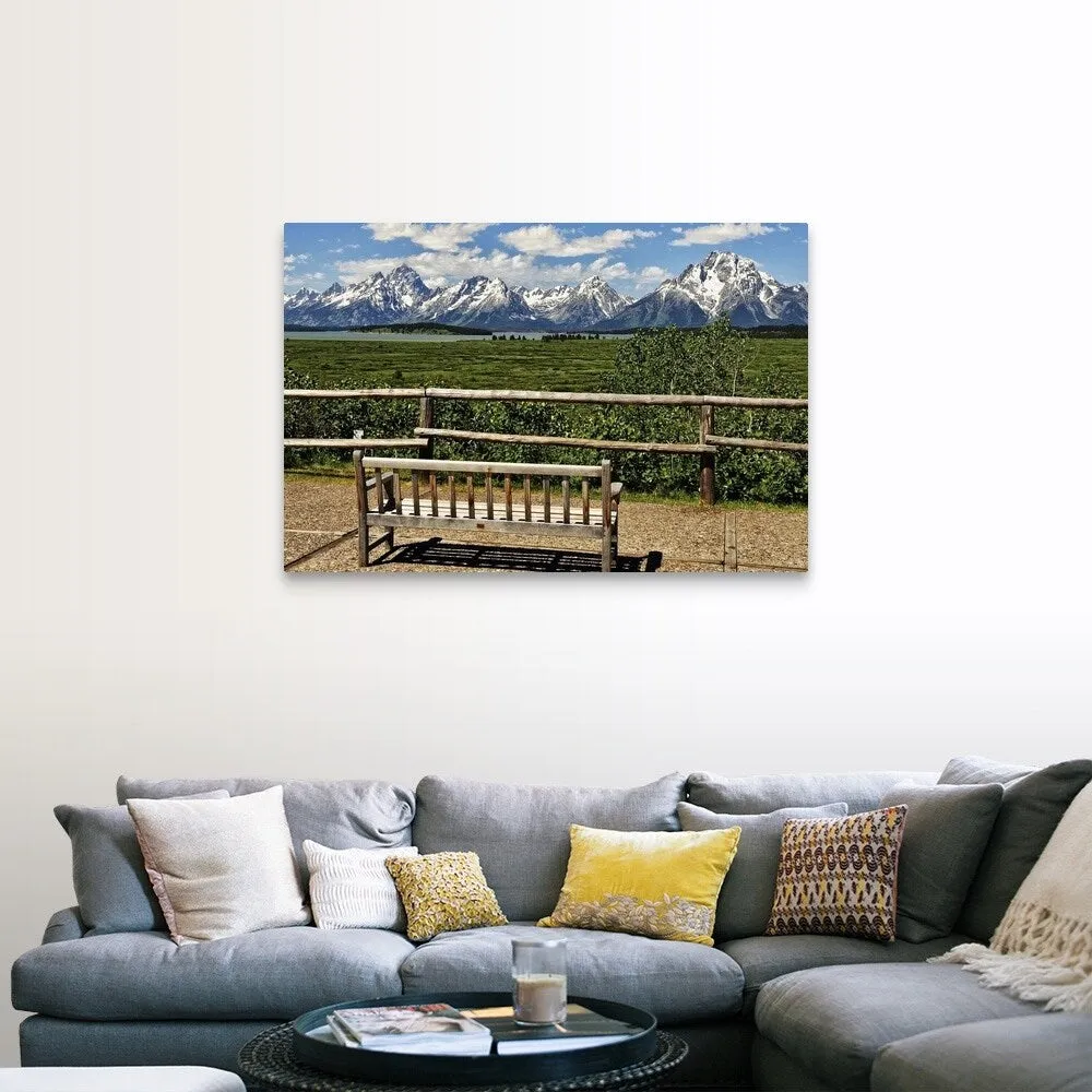 "Bench in Park" Canvas Wall Art